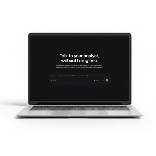 Talk to your analyst, without hiring one - Laptop mockup